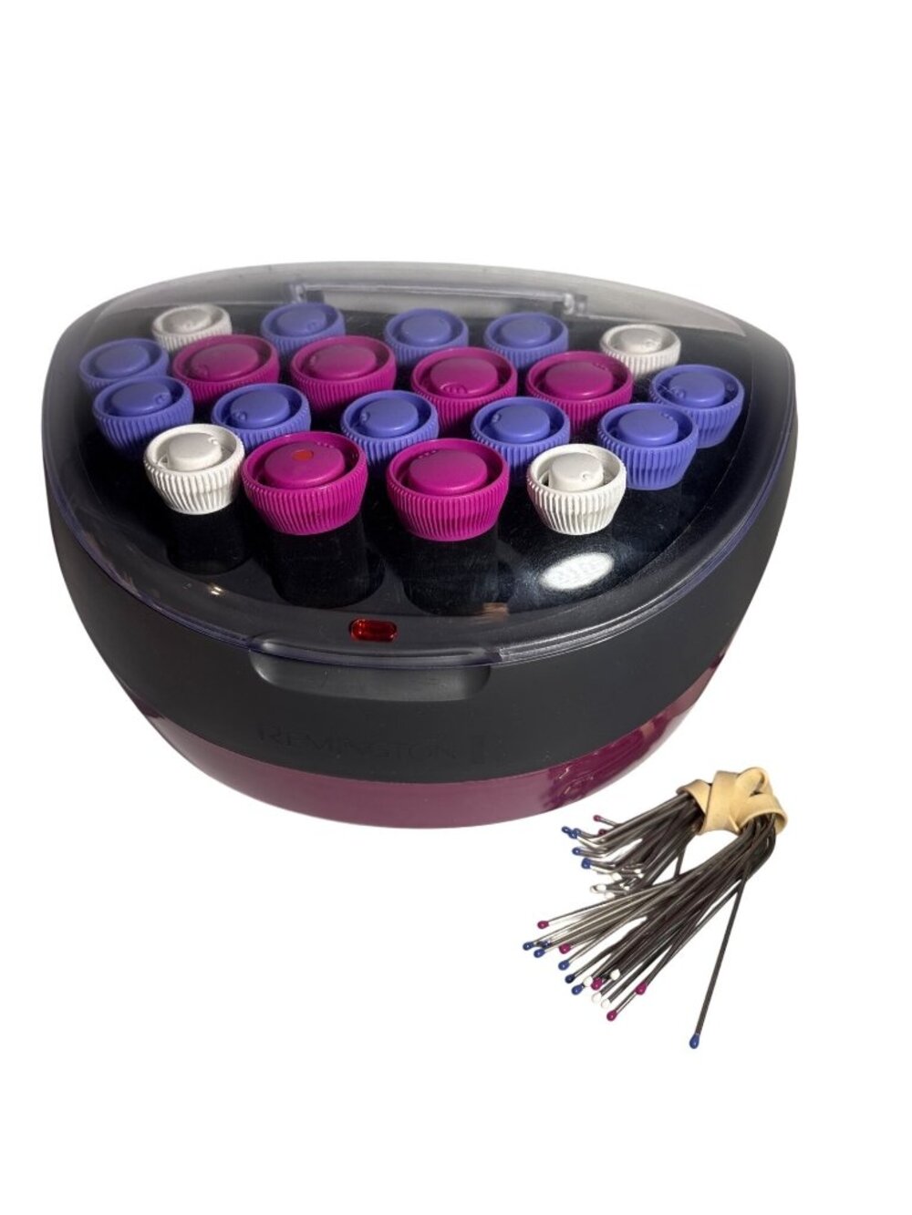 Remington H5600 Ionic Hair Setter With 20 Rollers & Clips 500W Pink Purple Black